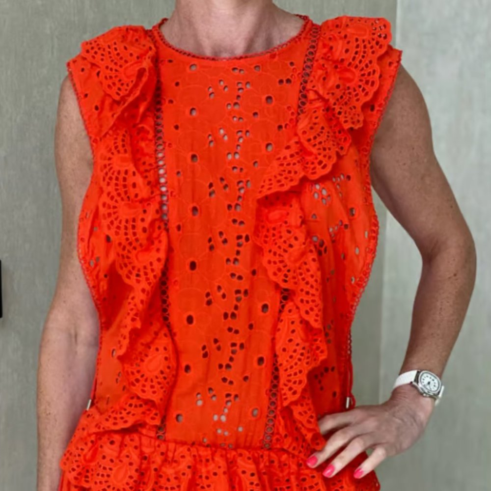 ZIMMERMANN RED BRODERIE DRESS